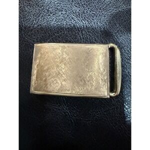 MRX Mens Gold Tone Rectangle Belt Buckle Textured Engraved 1/20 14K GF 21 grams